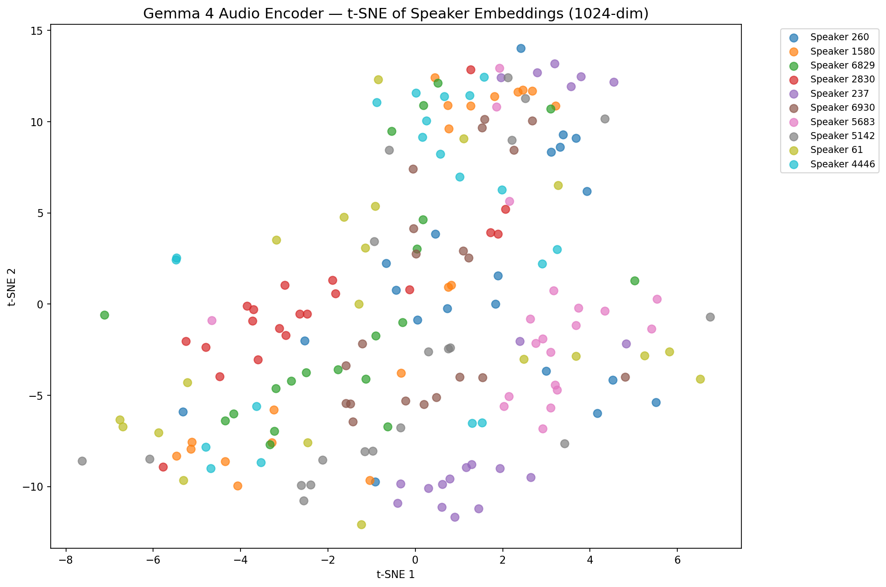 t-SNE Speaker Embeddings